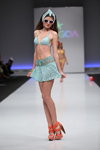 Intima Signature Show show — CPM SS14 (looks: turquoise swimsuit, turquoise skirt, , Sunglasses)