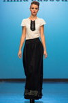 Anna Subbotina show — DnN SPbFW ss14 (looks: white top, black skirt)