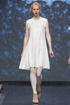 Tatiana Kiseleva show — DnN SPbFW ss14 (looks: white tights, white dress, beige ankle boots)