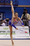 Djamila Rakhmatova. Djamila Rakhmatova — Weltcup 2013 (Looks: blauer Gymnastikanzug)