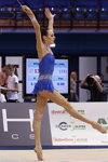 Aryna Szarapa. Aryna Szarapa — Puchar Świata 2013 (ubrania i obraz: trykot gimnastyczny niebieski)