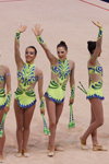 Групповые упражнения. Бразилия — Этап Кубка мира 2013 (наряды и образы: салатовый купальник (худ. гимнастика))