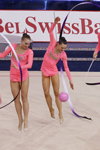 Групповые упражнения. Польша — Этап Кубка мира 2013 (наряды и образы: розовый купальник (худ. гимнастика))