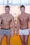 Pantelemone show — Lingerie-Expo 2013 (looks: striped black and white underpants, white underpants)