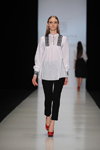 Borodulin`s show — MBFWRussia FW13/14 (looks: white blouse, black trousers, red pumps)