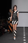 Dasha Gauser show — MBFWRussia FW13/14 (looks: striped black and white leg warmers)