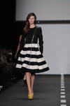 Dasha Gauser show — MBFWRussia FW13/14 (looks: black and white dress, yellow pumps)