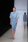 ENTELEY show — MBFWRussia FW13/14 (looks: sky blue blouse, sky blue midi skirt with slit)