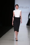 ENTELEY show — MBFWRussia FW13/14 (looks: white blouse, black skirt, black pumps)