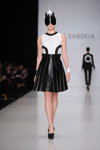 GOGA SABEKIA show — MBFWRussia FW13/14 (looks: white top, black pumps, black leather skirt)