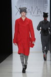 HakaMa show — MBFWRussia FW13/14 (looks: grey knit cap, grey striped tights, red coat)