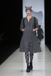 HakaMa show — MBFWRussia FW13/14 (looks: grey knit cap, grey checkered tights, black sandals)