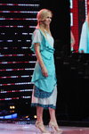 Maria Smargun. TOP-15. Gala final — Miss Minsk 2013. Parte 1 (looks: vestido turqués, sandalias de tacón beis, )