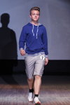 Mister Gomel 2013 (looks: blue hoody, grey bermuda shorts, white sneakers, black socks)