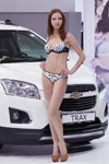 Helena lingerie show — Motorshow 2013 (looks: black and white bra, black and white guipure briefs)
