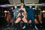 "EUROVISION-2013" Pre-party (looks: black swimsuit, black knee high boots, multicolored baseball cap; person: Bianka)