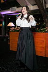 "EUROVISION-2013" Pre-party (looks: white blouse, black maxi skirt)