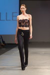 Amoralle show — Riga Fashion Week SS14 (looks: black trousers, black guipure top)