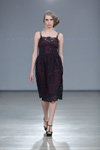 Показ Katya Katya Shehurina — Riga Fashion Week AW13/14 (наряды и образы: чёрное гипюровое платье)