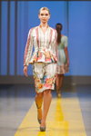 Narciss show — Riga Fashion Week SS14 (looks: flowerfloral dress with basque)