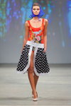 Sin on the Beach show — Riga Fashion Week SS14 (looks: red flowerfloral closed swimsuit)