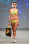 Sin on the Beach show — Riga Fashion Week SS14 (looks: white sandals, lime neon swimsuit with ties)