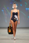 Показ Sin on the Beach — Riga Fashion Week SS14 (наряды и образы: чёрный закрытый купальник)