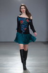 Показ Irina Skladnova — Riga Fashion Week AW13/14 (наряды и образы: чёрные сапоги)