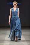 Pokaz Skladnova — Riga Fashion Week SS14 (ubrania i obraz: dżinsowa sukienka błękitna)
