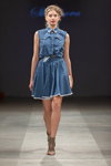 Pokaz Skladnova — Riga Fashion Week SS14 (ubrania i obraz: dżinsowa spódnica błękitna)