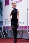Evening Style — Róża Wiatrów HAIR 2013 (ubrania i obraz: suknia koktajlowa niebieska, rajstopy z imitacją pończoch czarne, blond (kolor włosów))