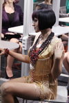 "Роза Ветров HAIR 2013": модная женская стрижка (наряды и образы: коктейльное платье с бахромой, телесные колготки в сетку)