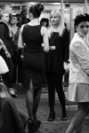 Full Fashion Look — Róża Wiatrów HAIR 2013 (ubrania i obraz: sukienka czarna, rajstopy ze szwem czarne)