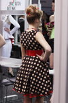 Full Fashion Look — Róża Wiatrów HAIR 2013 (ubrania i obraz: sukienka w groszki czarna)