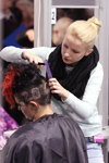 HAIR TATTOO — Роза Ветров - HAIR 2013 (наряды и образы: голубой джемпер, чёрный шарф-хомут)