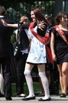 Last call. 2013. Part 1 (looks: brown school dress, white school apron, white openwork overknees, black ballerinas)