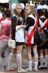 Last call. 2013. Part 2 (looks: brown school dress, white school apron, white knee-highs, white socks, white bowknot)
