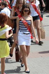 Last call. 2013. Part 2 (looks: striped black and white top, white mini skirt, Sunglasses)