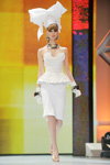 Valentin Yudashkin SS2013 show (looks: white gloves, white corset, white skirt)
