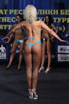 Model fitness (women) — WFF-WBBF Championships 2013. Part 1 (looks: sky blue swimsuit, sky blue blond hair, blond hair)