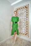 Лукбук Fur Garden SS 2013 (наряды и образы: зеленое платье с запахом)