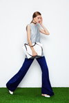 Litkovskaya SS 2013 lookbook (looks: blue trousers, white bag)