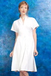 PODOLYAN SS 2013 lookbook (looks: white dress, black pumps)