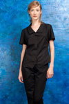 Lookbook PODOLYAN SS 2013 (ubrania i obraz: bluzka czarna, spodnie czarne, półbuty czarne)