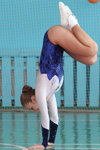 Solo, juniors — Aerobic Gymnastics Championships of Belarus 2014 (looks: blue and white leotard)