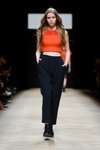 Pitchouguina show — Aurora Fashion Week Russia AW14/15 (looks: red top, black trousers)
