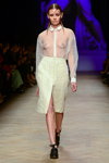 Показ Walk of Shame — Aurora Fashion Week Russia AW14/15 (наряды и образы: белая прозрачная блуза)