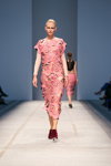 Litkovskaya show — Aurora Fashion Week Russia SS15 (looks: pink midi perforated dress)