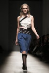 ZDDZ London show — Aurora Fashion Week Russia SS15 (looks: silver top, blue skirt, )