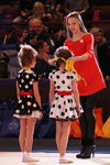 Melitina Staniouta. Melitina Staniouta, Liubov Charkashyna, Kseniya Sankovich — Baby Cup 2014 (looks: red tunic, black leather leggings, black lowboots)